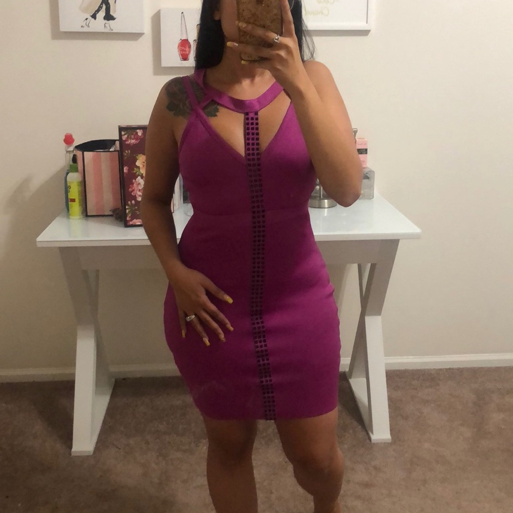BEBE purple dress